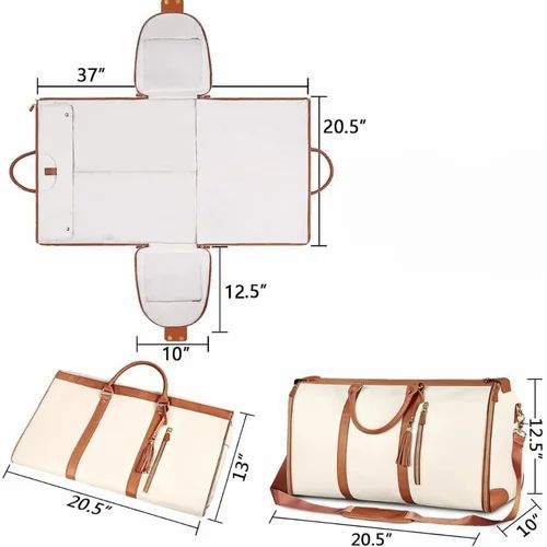 2-in-1 Convertible Garment Duffle Bag with Shoe Pouch - Weekender Travel Bag